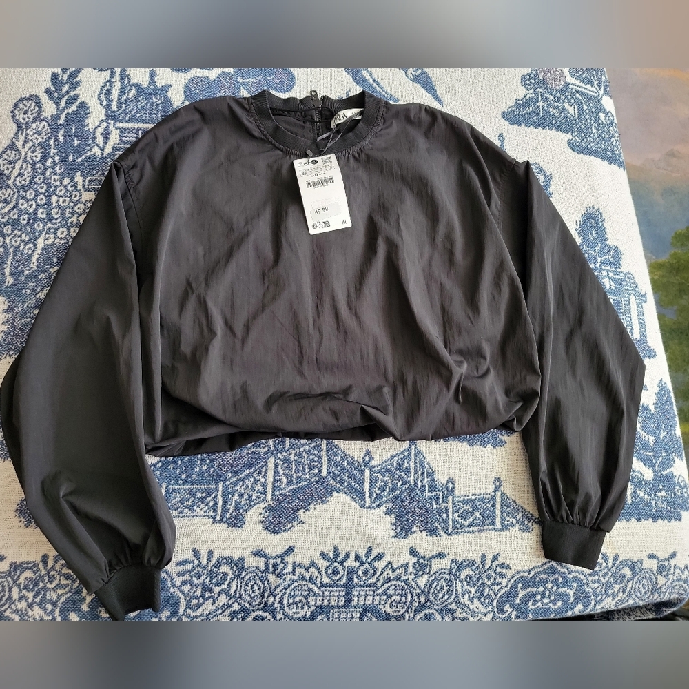 Zara Black Long Sleeve Top